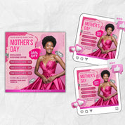Mother's Day Booking Flyer, DIY Flyer Template, May Bookings flyer, Mother's Day Lash, May Wig, May Nails, May Braids Makeup Nails Lash