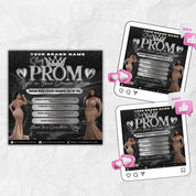 Prom Dress Flyer, Prom Flyer, Prom Flyer Template, Prom Dress flyer Template ,Prom Fashion Flyer,Prom Party Celebration Flyer Canva Template