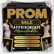 Prom Bookings Flyer, Prom Hair Flyer, Prom Queen MUA Flyer, Prom Flyer, Prom Hairstylist Nails Lashes Makeup MUA Flyer Braids Flyer
