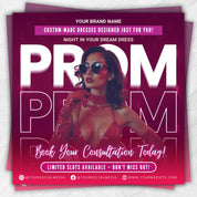 Prom Dress Flyer, Prom Flyer, Prom Flyer Template, Prom Dress flyer Template ,Prom Fashion Flyer,Prom Party Celebration Flyer Canva Template