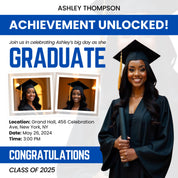 Graduate Flyer, Graduation Party, Graduation Invitation, Grad She Did It Party, Class Of 2025 Flyer, Grad Announcement Flyer, Canva Template