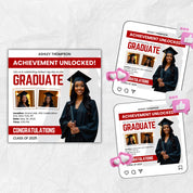 Graduate Flyer, Graduation Party, Graduation Invitation, Grad She Did It Party, Class Of 2025 Flyer, Grad Announcement Flyer, Canva Template