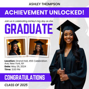 Graduate Flyer, Graduation Party, Graduation Invitation, Grad She Did It Party, Class Of 2025 Flyer, Grad Announcement Flyer, Canva Template
