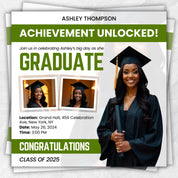 Graduate Flyer, Graduation Party, Graduation Invitation, Grad She Did It Party, Class Of 2025 Flyer, Grad Announcement Flyer, Canva Template