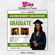 Graduate Flyer, Graduation Party, Graduation Invitation, Grad She Did It Party, Class Of 2025 Flyer, Grad Announcement Flyer, Canva Template
