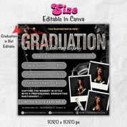 Graduation Photoshoot Flyer, Graduation Photos Flyer, Photographer Flyer, Grad Photo Shoot Flyer, Graduation Season Flyer, Canva Template,