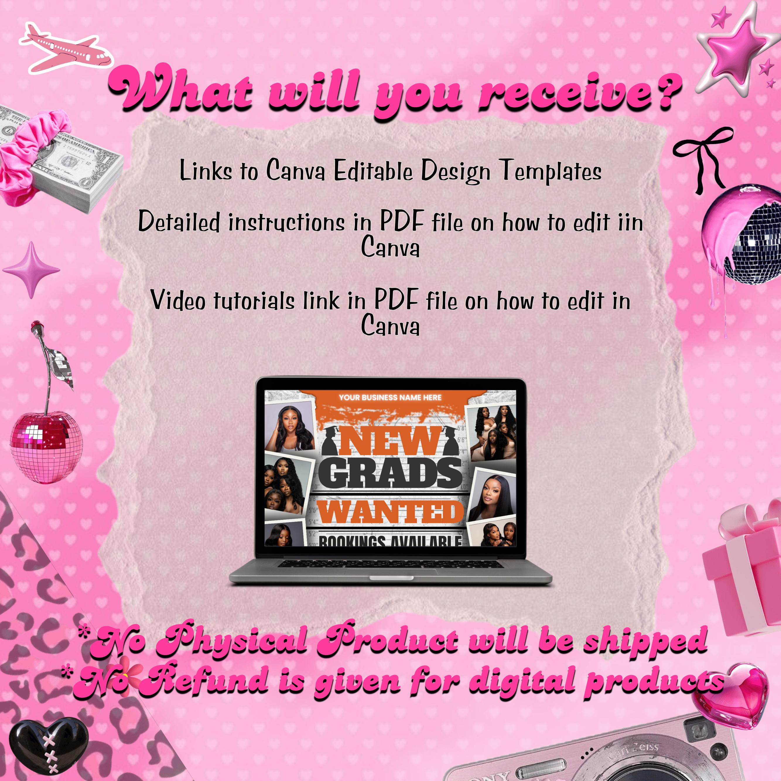 Graduation Booking Flyer, Graduation Special Flyer, Graduation Deals, Grad Books Open, Graduation Nail booking flyer, Hair, Lash Tech Flyer