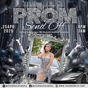 Prom Invitation, Prom Send Off Flyer, Prom Invitation Flyer, Prom Queen Flyer, Prom Sale Flyer, Prom Party Invite, Editable Canva Template