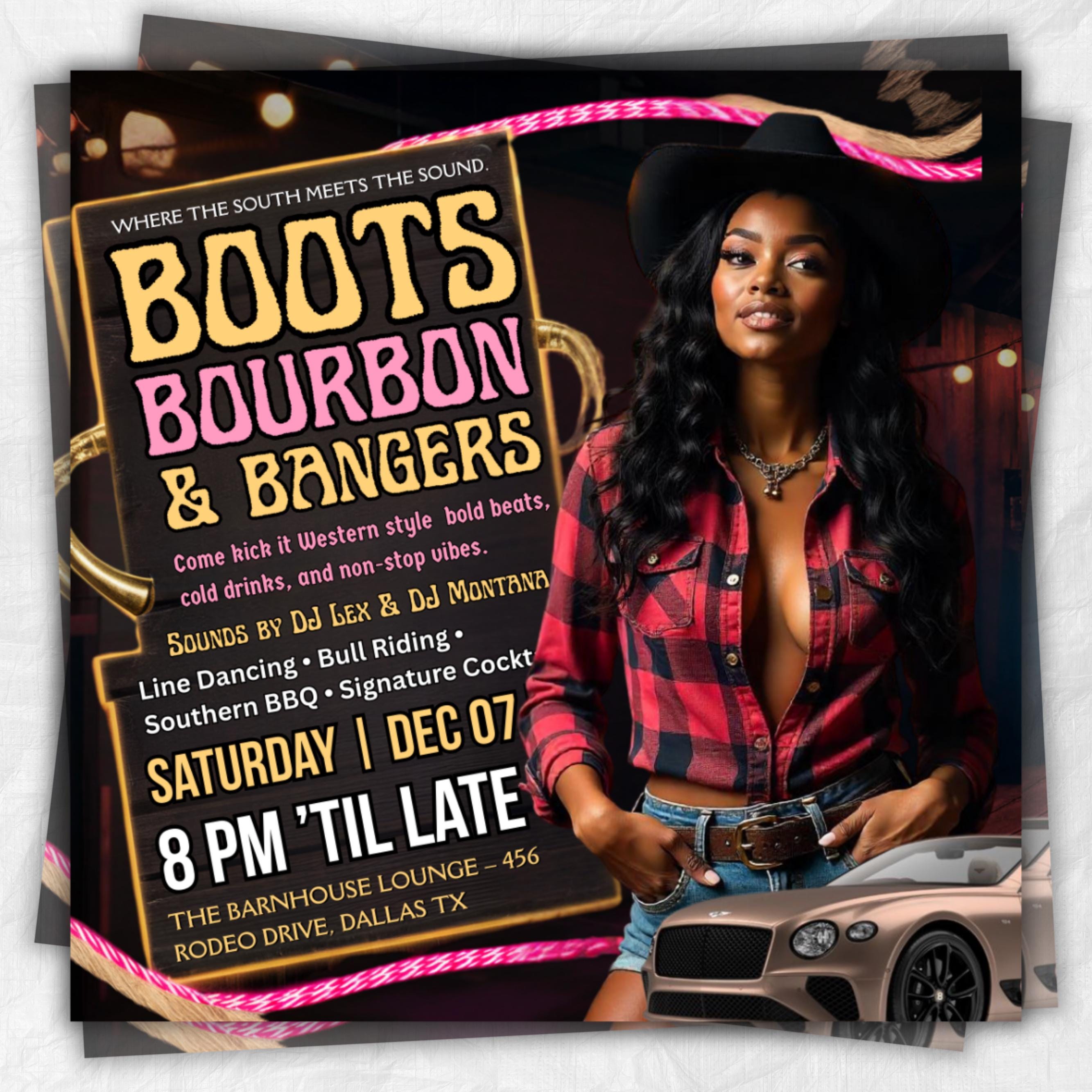 Western Party Flyer, Night Club Flyer, Summer Pool Party Flyer, Cowgirl Party, Social Media Flyer, Editable Canva Template, Instant Download