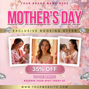 Mother's Day Booking Flyer, DIY Flyer Template, May Bookings flyer, Mother's Day Lash, May Wig, May Nails, May Braids Makeup Nails Lash