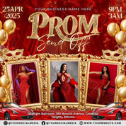 Prom Invitation, Prom Send Off Flyer, Prom Invitation Flyer, Prom Queen Flyer, Prom Sale Flyer, Prom Party Invite, Editable Canva Template