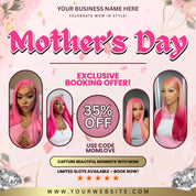 Mother's Day Booking Flyer, DIY Flyer Template, May Bookings flyer, Mother's Day Lash, May Wig, May Nails, May Braids Makeup Nails Lash