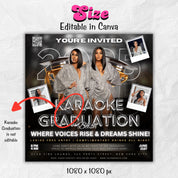 Graduation Party Flyer, Grad Party Invite, Class of 2025, Graduate Invitation, Grad Night Club Flyer, Diy Flyer Template Grad Canva Template