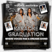 Graduation Party Flyer, Grad Party Invite, Class of 2025, Graduate Invitation, Grad Night Club Flyer, Diy Flyer Template Grad Canva Template