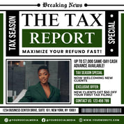 Tax Preparation Flyer, Tax Flyer, Tax Season, Tax Prep Season Flyer, Accountant Flyer, Tax Prep Instagram Template, Tax Preparation Flyer
