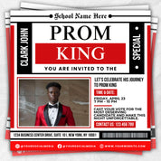Vote for Prom King Flyer, Prom Send Off Flyer, Prom Invitation Flyer, Prom King Flyer, Graduation Flyer, Prom King Template, Canva Template