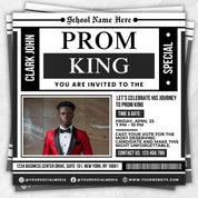 Vote for Prom King Flyer, Prom Send Off Flyer, Prom Invitation Flyer, Prom King Flyer, Graduation Flyer, Prom King Template, Canva Template