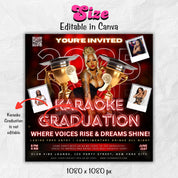 Graduation Party Flyer, Grad Party Invite, Class of 2025, Graduate Invitation, Grad Night Club Flyer, Diy Flyer Template Grad Canva Template