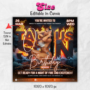Taurus Season Party Flyer, Birthday Szn Flyer, Taurus Invitation Flyer Taurus Birthday Event, Social Media Flyer, Premade Flyer Template