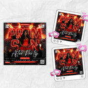 Prom After Party Flyer, College School After Party, Prom Season Flyer, Prom Party Invite, Prom Send Off Party Invitation, Canva Template