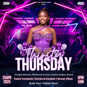 Thirsty Thursday Party Flyer, Editable Thursdays Party Flyer, Thursday Nightclub Flyer, Social Media Flyer, Canva Template, Instant Download