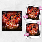 Cancer Season Party Flyer, Birthday Szn Flyer, Cancer Invitation Flyer, Cancer Birthday Event, Social Media Flyer, Premade Flyer Template