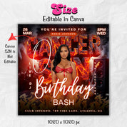 Cancer Season Party Flyer, Birthday Szn Flyer, Cancer Invitation Flyer, Cancer Birthday Event, Social Media Flyer, Premade Flyer Template