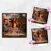Animated Gemini Season Party Flyer, Birthday Szn Flyer, Gemini Invitation Flyer, Gemini Birthday Event, Social Media Flyer, Premade Flyer