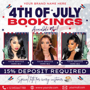 4th of July Flyer, 4th of July Flash Sale Flyer, Independence Day Flyer, DIY Flyer Template, Social Media Post, Canva Flyer,Instant Download