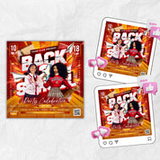Back to School Party flyer, Back 2 School Flyer, Summer Flyer, Party Invite Flyer, DJ Disco Flyer, Canva Editable Flyer, Instant Download