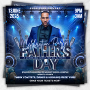 Father's Day Party Flyer, Father's Day Invitation Flyer, Best Dad Event Flyer, Party Flyer Template, Social Media Flyer, Instant Download