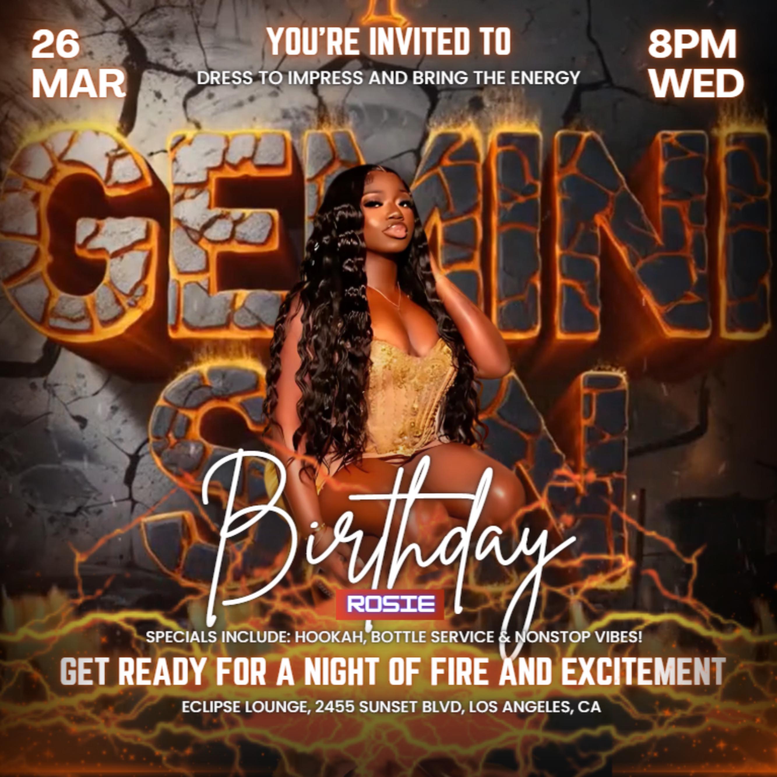 Animated Gemini Season Party Flyer, Birthday Szn Flyer, Gemini Invitation Flyer, Gemini Birthday Event, Social Media Flyer, Premade Flyer