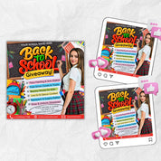 Back To School Flyer Giveaway Flyer, Back to school Supplies flyer, DIY canva template, Back 2 School Flyer, Giveaway Special Flyer Canva
