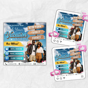 Travel Agent Flyer, DIY E-Flyer Template, Travel Flyer, Vacation Flyer, Travel Agency, Social Media Flyer, Canva Editable, Instant Download
