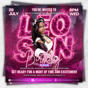 Leo Season Party Flyer, Birthday Szn Flyer, Leo Invitation Flyer, Leo Birthday Event, Social Media Flyer, Premade Flyer Template
