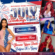 4th of July Flyer, 4th of July Flash Sale Flyer, Independence Day Flyer, DIY Flyer Template, Social Media Post, Canva Flyer,Instant Download