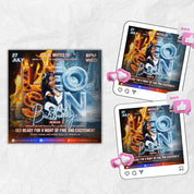 Leo Season Party Flyer, Birthday Szn Flyer, Leo Invitation Flyer, Leo Birthday Event, Social Media Flyer, Premade Flyer Template