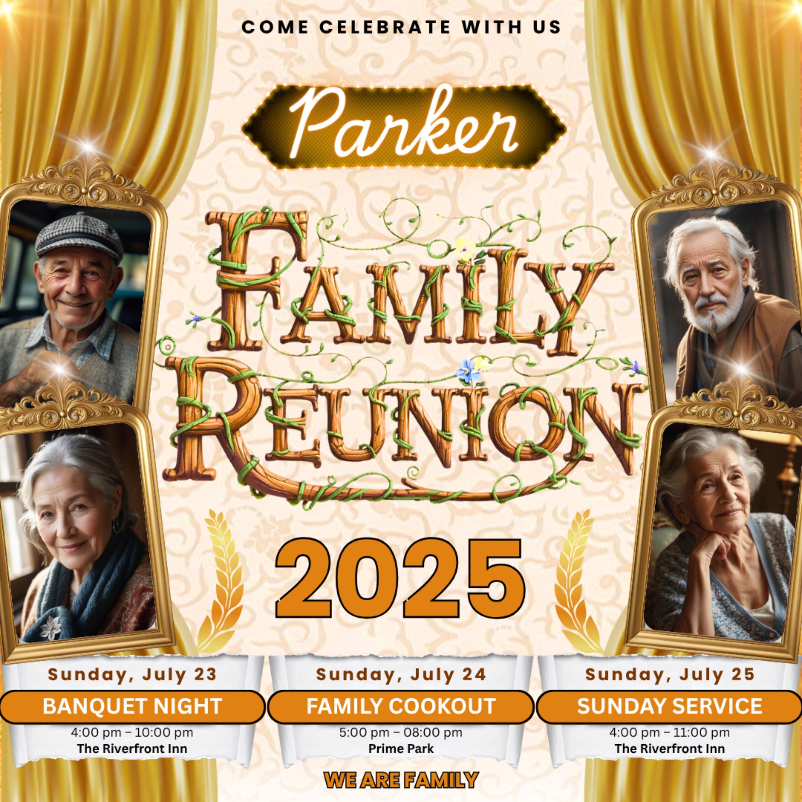 Family Reunion Flyer, Family Reunion Announcement Flyer, Editable Family Gathering Flyer, Family Tree Reunion Invite, Family Weekend Flyer.