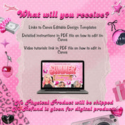 Summer Booking Flyer, Summer Hair,Lash,Nails,Makeup Flyer, Hello Summer, Summer Special Flyer, Appointment Flyer, Beauty FlyerCanva Editable