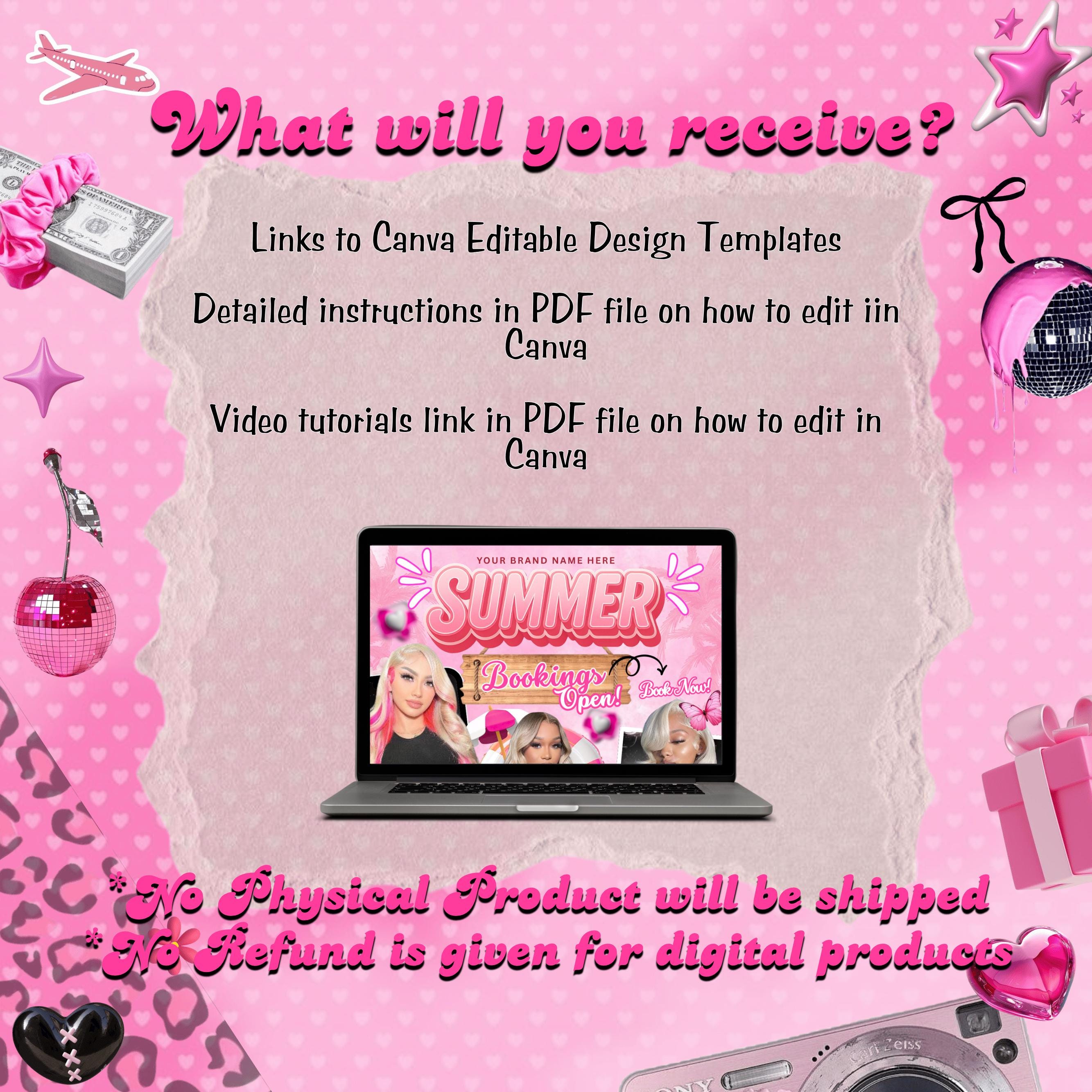 Summer Booking Flyer, Summer Hair,Lash,Nails,Makeup Flyer, Hello Summer, Summer Special Flyer, Appointment Flyer, Beauty FlyerCanva Editable