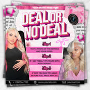 Deal Or No Deal Flyer, Deal or No Deal Hair Nails Lash Braids Makeup MUA Wig Flyer, November Booking Flyer, Canva Editable, Instant Download