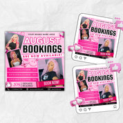 August Bookings Flyer, August Bookings Available, Hair Flyer, August Appointment Flyer, August Calendar Flyer, Makeup, Booking Flyer