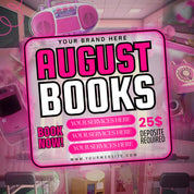 August Bookings Flyer, August Bookings Available, Hair Flyer, August Appointment Flyer, August Calendar Flyer, Makeup, Booking Flyer