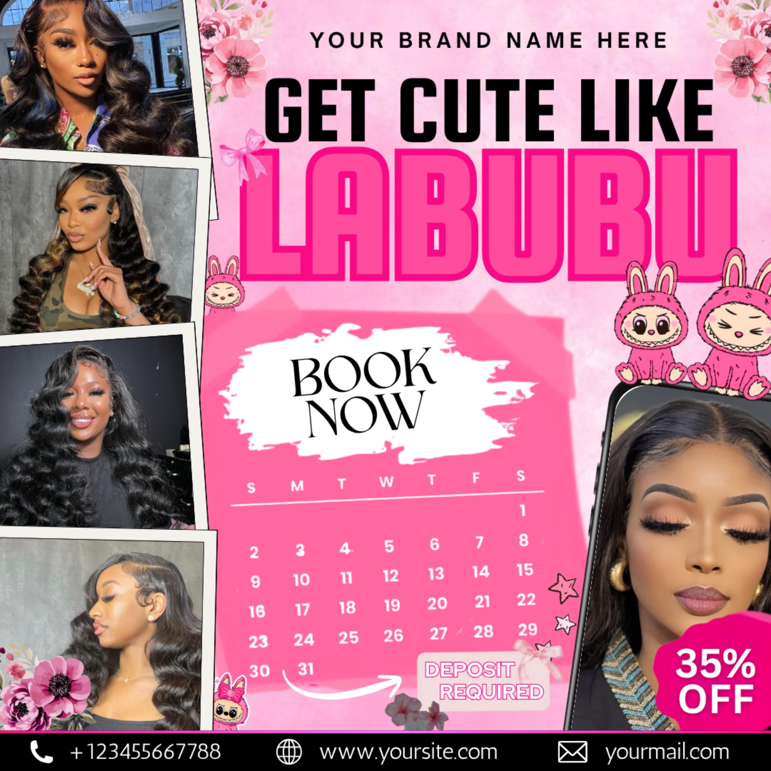 Salon Booking Flyer, Appointments Available Flyer, Summer Bookings, Book Now Flyer, Hair,Lash,Nails,Makeup,Wig Install Flyer, Canva Editable