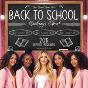 Back To School Flyer, Back to school sale flyer, Back to school Hair flyer, DIY canva template, Back 2 School Flyer, Braid Special Flyer