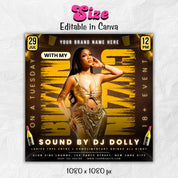 Buzzin with My Cuzzin on a Tuesday Party Flyer, Nightclub Flyer, Ladies Night Flyer, Club Event Flyer, Event Flyer Template, Canva Template