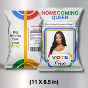 Chip Bag Template, Google Vote Chip Bags, Home Coming Chip Bag, Homecoming Queen Chip Bags, Vice President Chip Bags, Vote for Me Chip Bag