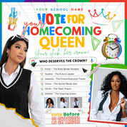 Homecoming Queen Flyer,School Campaign Flyer, Court Flyer,Google Vote for Me Flyer, Homecoming Flyer,Who is the best Homecoming Queen Flyer,