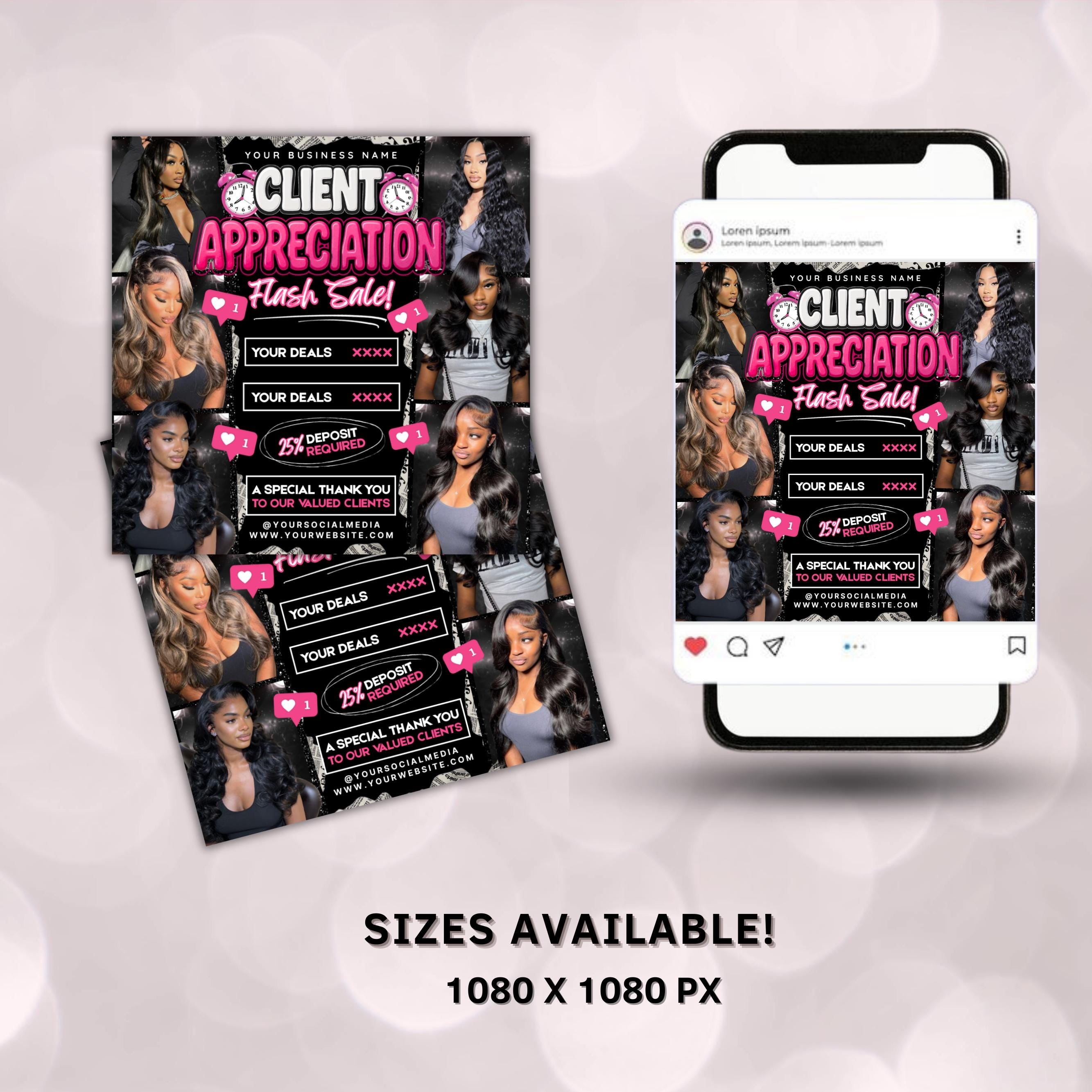 Hair Flyer, Client Appreciation Flyer, Hair Special Flyer, Calling New Clients Flyer, Appreciation Flyer, Customer Appreciation Flyer CANVA