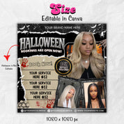 Spooktober Hair Salon Price List & October Hair Special Flyer - Perfect for Halloween Bookings!